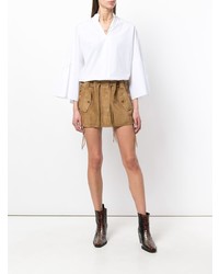 Saint Laurent Tasselled Suede Mini Skirt