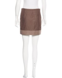 Brunello Cucinelli Wool Silk Blend Mini Skirt