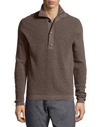 Brown Mock-Neck Sweater