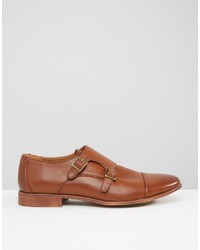 Asos Monk Shoes In Tan With Natural Sole