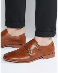 Asos Monk Shoes In Tan With Natural Sole