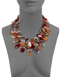 Nest Fire Agate Double Strand Necklace