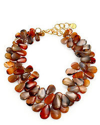 Nest Fire Agate Double Strand Necklace