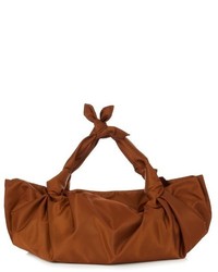Brown Nylon Tote Bag