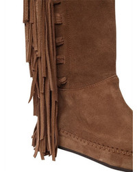 Etro 30mm Fringed Suede Over The Knee Boots