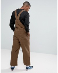 Asos Cord Overalls In Brown