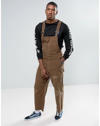 Asos Cord Overalls In Brown