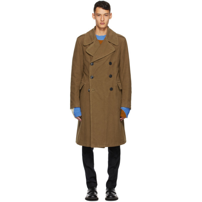 Dries Van Noten Brown Long Coat, $1,040 | SSENSE | Lookastic