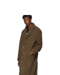 Neil Barrett Brown Oversized Eco Fur Coat