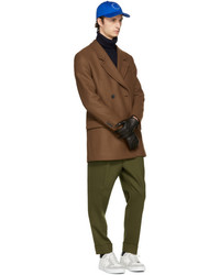 AMI Alexandre Mattiussi Brown Wool Double Breasted Coat
