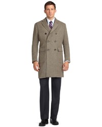 Brooks Brothers Double Breasted Twill Topcoat