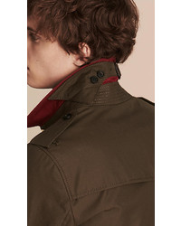 Burberry Military Detail Cotton Trench Coat