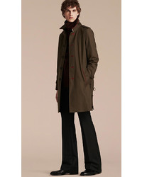 Burberry Military Detail Cotton Trench Coat