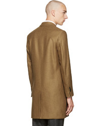 AMI Alexandre Mattiussi Tan Wool Double Breasted Coat