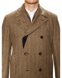 Luciano Barbera Wool Double Breasted Coat