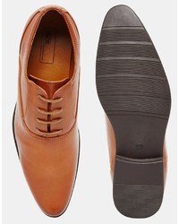Asos Brand Oxford Shoes In Tan