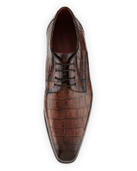 Magnanni For Neiman Marcus Alligator Oxford Shoe Brown