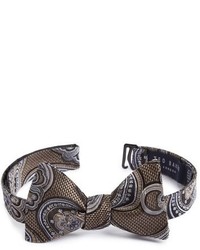 Brown Paisley Silk Bow-tie