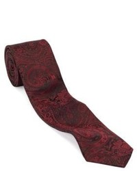 Black Brown 1826 Slim Fit Paisley Silk Tie