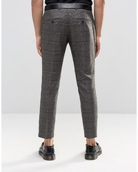 Selected Homme Cropped Skinny Fit Prince Of Wales Pants With Stretch