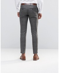 Selected Homme Skinny Fit Prince Of Wales Pants With Stretch