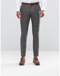 Selected Homme Skinny Fit Prince Of Wales Pants With Stretch