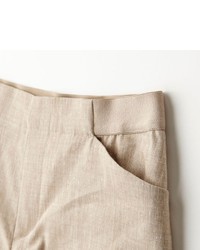 Uniqlo Linen Blend Cropped Pants