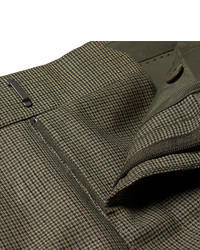 Dunhill Slim Fit Puppytooth Cotton Blend Trousers