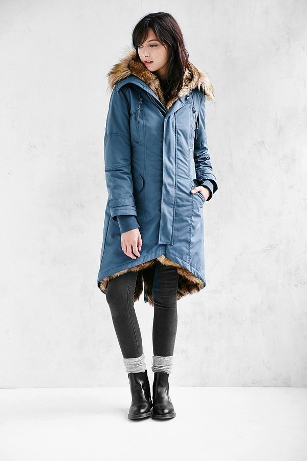 Members Only Faux Fur Lined Hooded Parka, $229