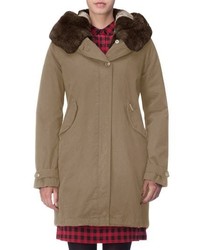 Woolrich Literary Rex Parka With Genuine Rabbit And Detachable Liner