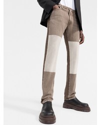 Off-White Diag Pkt Slim Jeans Tonal Blocked Brown