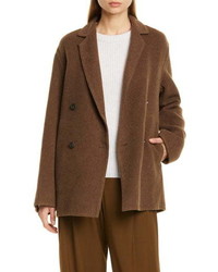 Vince Double Breasted Wool Blend Coat