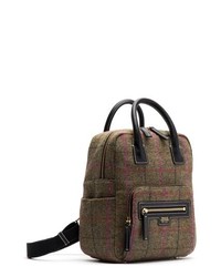 Brown Plaid Backpack