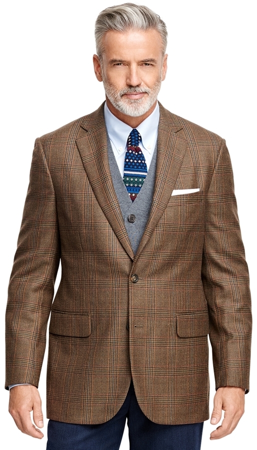 Brooks Brothers Madison Fit Multi Plaid Sport Coat, $498 | Brooks