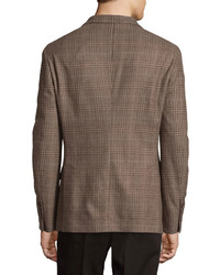 Brunello Cucinelli Plaid Two Button Jacket Taupe