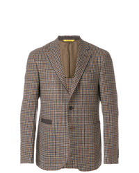 Canali Two Buttoned Plaid Jacket