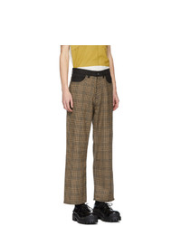 Our Legacy Beige And Brown Highgate Houndstooth Trousers