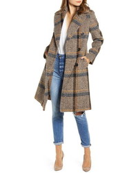Kendall & Kylie Plaid Double Breasted Coat