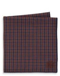 hook + ALBERT Checked Cotton Pocket Square