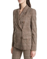 Tracy Reese Double Breasted Plaid Blazer