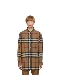 Burberry Brown Check Relaxed Fit Shirt