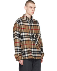 We11done Brown Check Wd Anorak Shirt