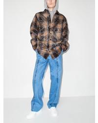 Who Decides War Four Horse Embroidered Flannel Shirt