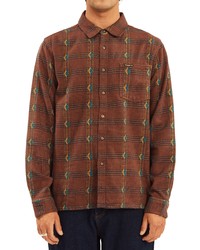Billabong X Wrangler Knox Jacquard Cotton Flannel Button Up Shirt