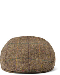Lock & Co Hatters Glen Check Wool Tweed Flat Cap