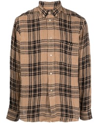 A Kind Of Guise Seaton Check Pattern Linen Shirt