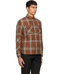 Burberry Brown Casual Check Shirt