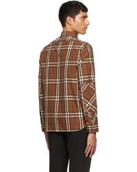 Burberry Brown Casual Check Shirt