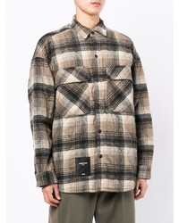 Izzue Checked Long Sleeve Quilted Over Shirt