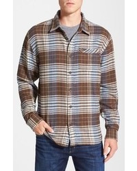 O'Neill Jack Caravan Long Sleeve Plaid Herringbone Knit Shirt